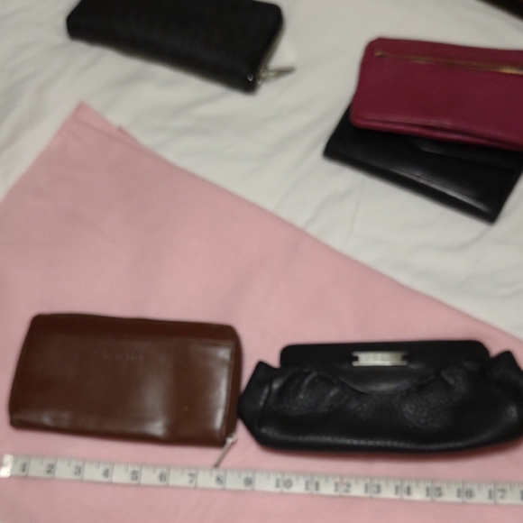 Cole Haan Black Makeup Bag And Kenneth Cole Reaction brown Wallet Both Leather - Picture 1 of 9